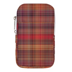Madras Plaid Fall Colors Waist Pouch (large) by SpinnyChairDesigns