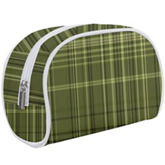 Green Madras Plaid Makeup Case (large) by SpinnyChairDesigns