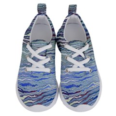 Blue Abstract Stripes Running Shoes by SpinnyChairDesigns