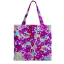 Spring Flowers Garden Zipper Grocery Tote Bag View2