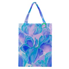 Ciclamen Flowers Blue Classic Tote Bag