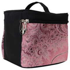 Orchid Pink And Blush Swirls Spirals Make Up Travel Bag (big) by SpinnyChairDesigns