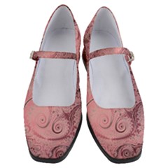 Orchid Pink And Blush Swirls Spirals Women s Mary Jane Shoes by SpinnyChairDesigns
