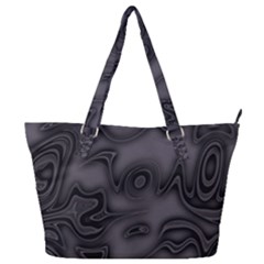 Dark Plum And Black Abstract Art Swirls Full Print Shoulder Bag by SpinnyChairDesigns