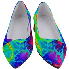 Abstract Art Tie Dye Rainbow Women s Block Heels  by SpinnyChairDesigns