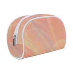 Coral Cream Abstract Art Pattern Makeup Case (small) by SpinnyChairDesigns