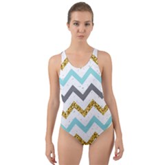 Chevron  Cut-out Back One Piece Swimsuit by Sobalvarro