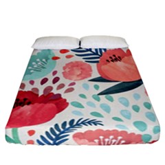 Floral  Fitted Sheet (california King Size) by Sobalvarro