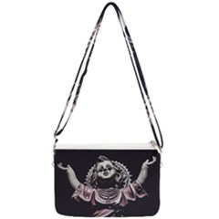 Angel Crying Blood Dark Style Poster Double Gusset Crossbody Bag by dflcprintsclothing