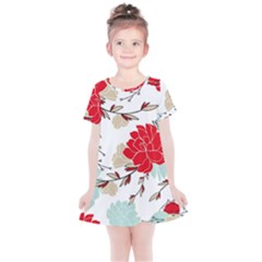 Floral Pattern  Kids  Simple Cotton Dress by Sobalvarro