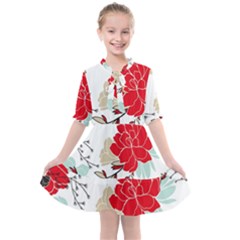 Floral Pattern  Kids  All Frills Chiffon Dress by Sobalvarro