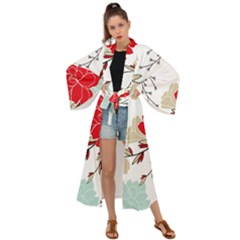 Floral Pattern  Maxi Kimono by Sobalvarro
