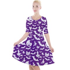 Halloween  Quarter Sleeve A-line Dress by Sobalvarro