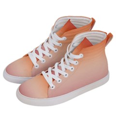 Vermilion Coral Sunset Gradient Ombre Women s Hi-top Skate Sneakers by SpinnyChairDesigns