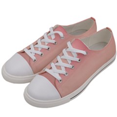 Pink Blush Gradient Ombre Colors Women s Low Top Canvas Sneakers by SpinnyChairDesigns