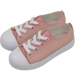 Pink Blush Gradient Ombre Colors Kids  Low Top Canvas Sneakers by SpinnyChairDesigns