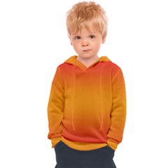 Red Orange Gradient Ombre Colored Kids  Overhead Hoodie by SpinnyChairDesigns