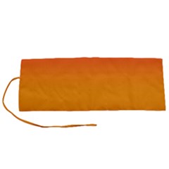 Red Orange Gradient Ombre Colored Roll Up Canvas Pencil Holder (s) by SpinnyChairDesigns