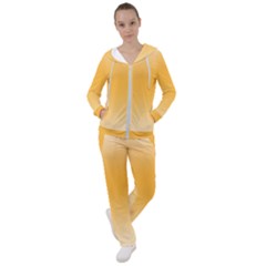 Saffron Yellow And Cream Gradient Ombre Color Women s Tracksuit by SpinnyChairDesigns