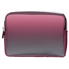 Blush Pink And Grey Gradient Ombre Color Make Up Pouch (medium) by SpinnyChairDesigns