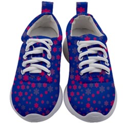 Bisexual Pride Tiny Scattered Flowers Pattern Kids Athletic Shoes by VernenInk