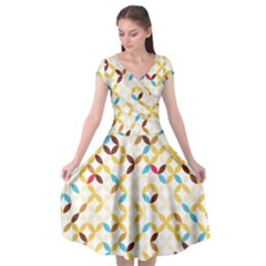 Tekstura-seamless-retro-pattern Cap Sleeve Wrap Front Dress by Sobalvarro