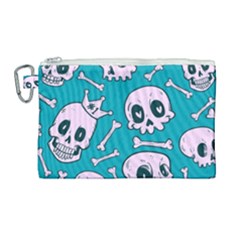Skull Canvas Cosmetic Bag (large) by Sobalvarro