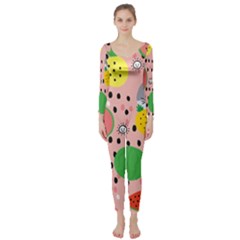 Cats And Fruits  Long Sleeve Catsuit by Sobalvarro