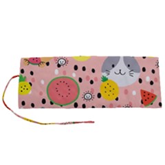 Cats And Fruits  Roll Up Canvas Pencil Holder (s) by Sobalvarro