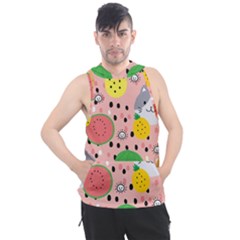 Cats And Fruits  Men s Sleeveless Hoodie by Sobalvarro