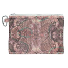 Tea Rose Pink And Brown Abstract Art Color Canvas Cosmetic Bag (xl) by SpinnyChairDesigns