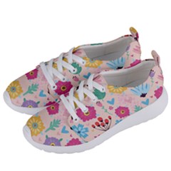 Tekstura-fon-tsvety-berries-flowers-pattern-seamless Women s Lightweight Sports Shoes by Sobalvarro