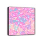 Pink Blue Peach Color Mosaic Mini Canvas 4  x 4  (Stretched)