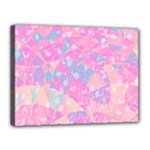 Pink Blue Peach Color Mosaic Canvas 16  x 12  (Stretched)