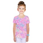 Pink Blue Peach Color Mosaic Kids  One Piece Tee