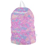 Pink Blue Peach Color Mosaic Foldable Lightweight Backpack