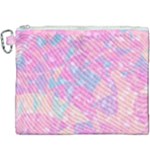 Pink Blue Peach Color Mosaic Canvas Cosmetic Bag (XXXL)