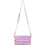 Pink Blue Peach Color Mosaic Mini Crossbody Handbag