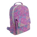 Pink Blue Peach Color Mosaic Flap Pocket Backpack (Small) View2