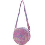 Pink Blue Peach Color Mosaic Crossbody Circle Bag