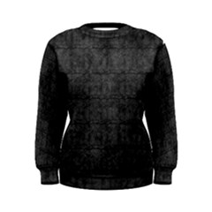 Matte Charcoal Black Color  Women s Sweatshirt by SpinnyChairDesigns