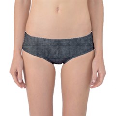 Matte Charcoal Black Color  Classic Bikini Bottoms by SpinnyChairDesigns