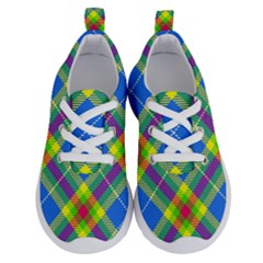 Clown Costume Plaid Striped Running Shoes by SpinnyChairDesigns