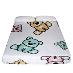 Bears Fitted Sheet (california King Size) by Sobalvarro