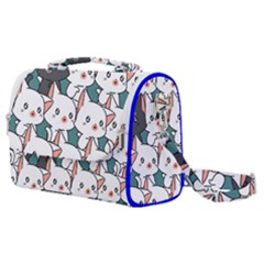 Seamless-cute-cat-pattern-vector Satchel Shoulder Bag by Sobalvarro