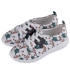Seamless-cute-cat-pattern-vector Women s Lightweight Sports Shoes by Sobalvarro