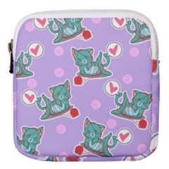 Playing Cats Mini Square Pouch by Sobalvarro