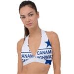 CanAm Highway Shield  Halter Plunge Bikini Top