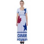 CanAm Highway Shield  High Waist Short Sleeve Maxi Dress