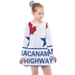 CanAm Highway Shield  Kids  Long Sleeve Dress